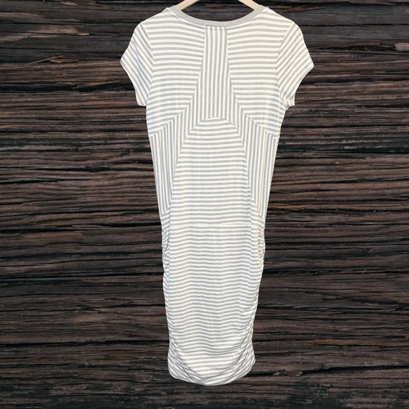 Athleta Gray and White Striped Midi Dress - Picture 2 of 4